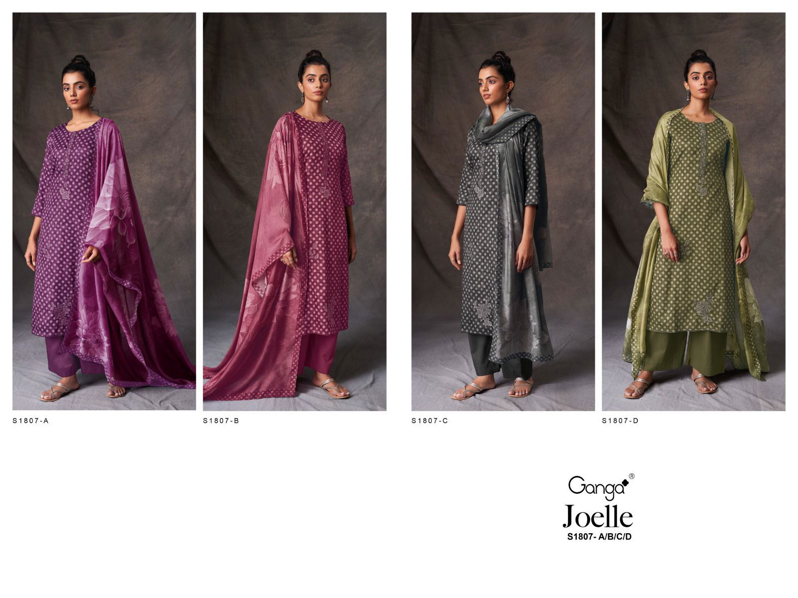 Ganga Joelle S1807 Cotton Silk Designer Salwar Suits
